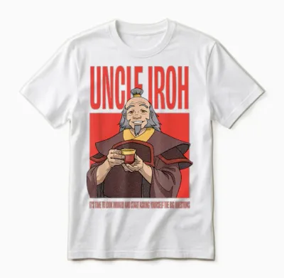 Avatar: the Last Airbender Uncle Iroh Look Inward Anime Unisex T-Shirt - White