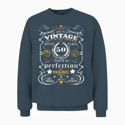 50th Birthday Shirt Vintage 50th Birthday Gift Unisex Sweatshirt - Dark Heather