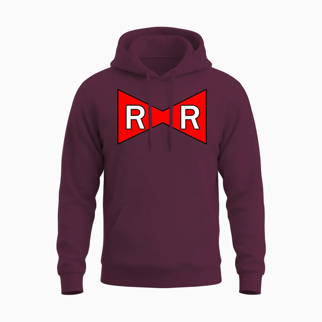 Android 17 Red Ribbon Army - Awareness Unisex Hoodie in Maroon