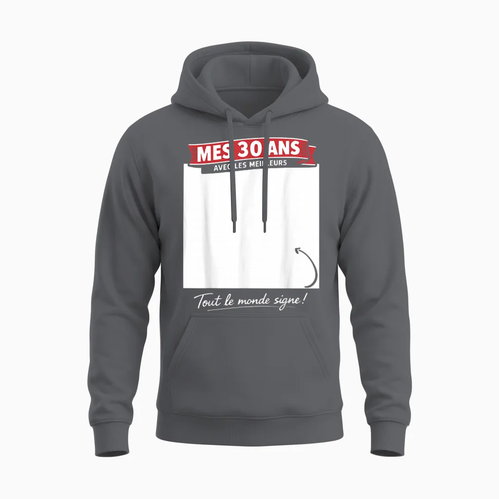 30ème Anniversaire Homme Femme 30 Ans 1996 Déco Drôle Cadeau Unisex Hoodie in Charcoal