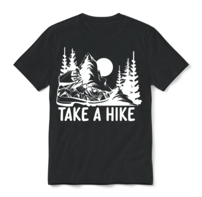 Go for a Hike, Take a Hike Unisex T-Shirt - Black