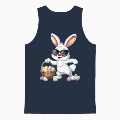 Lustiges Dabbing Bunny Ostern Happy Easter Für Jungen Mädchen Erwachsene Unisex Tank Top - Navy
