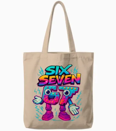 Funny Meme 67 Six Seven 6 7 Italian Brainrot Youth Boys Tote Bags - Natural