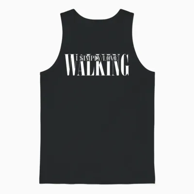 Hiking Hike Outdoor Walk Walking Unisex Tank Top - Black