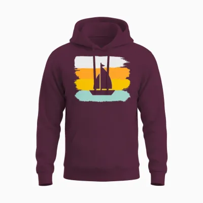 Sailing Retro Unisex Hoodie - Maroon