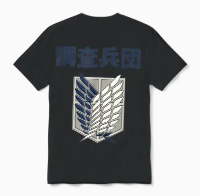 Attack on Titan Season 3 Alternative Scout Regiment Anime Unisex T-Shirt - Black