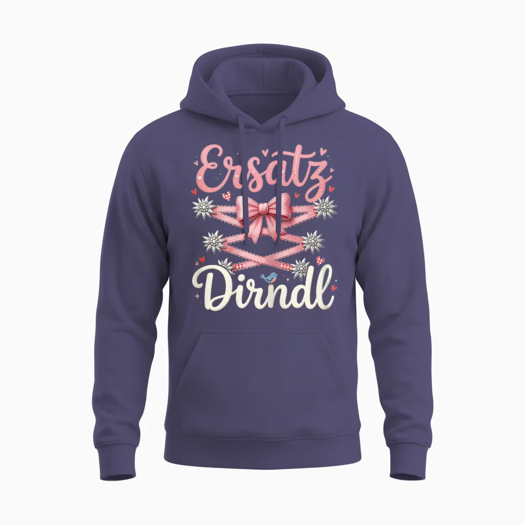 Outfit Trachten T-Shirt Damen Trachtenshirt Ersatz Dirndl Unisex Hoodie in Heather Sport Dark Navy