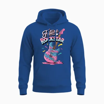 Boys Guitar Shirt Future Rockstar Outfit Toddler Girls Unisex Hoodie - Royal
