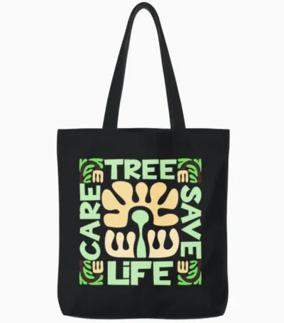 Zero Waste Eco Tote Bags - Black