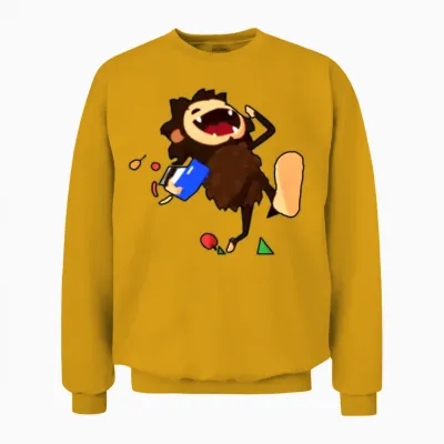 Sneaky Sasquatch Head Unisex Sweatshirt - Gold