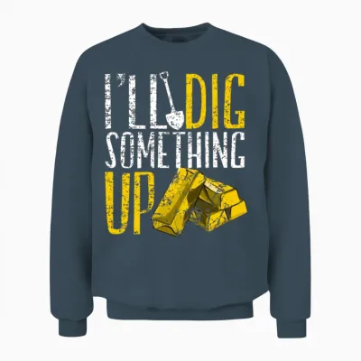 Gold Panning Gold Mining Unisex Sweatshirt - Dark Heather