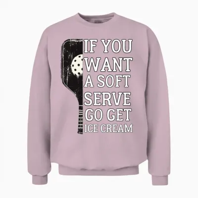 Funny Vintage Pickleball Unisex Sweatshirt - Light Pink