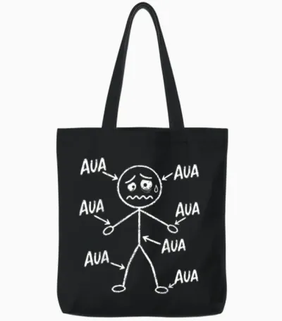 Aua Au Dem Alter Entsprechen Guter Zustand Lustig Geburtstag Tote Bags - Black