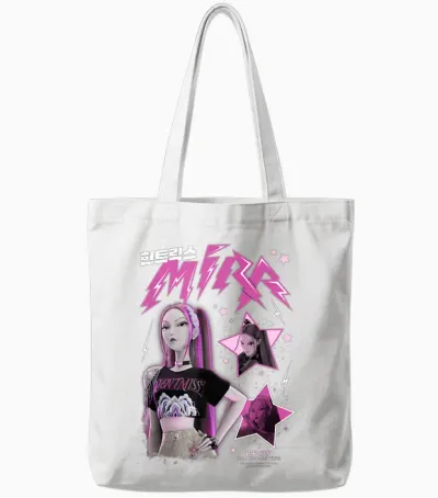 Kpop Demon Hunters Huntrix Mira Popstar Tote Bags - White