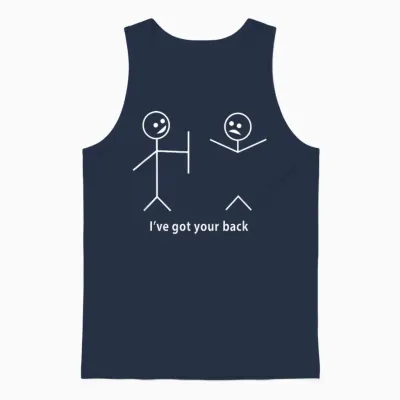 I Got Your Back Friendship Original Design Unisex Tank Top - Navy