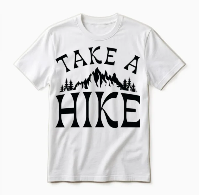 Take a Hike Hiking & Outdoors Gift Unisex T-Shirt in White