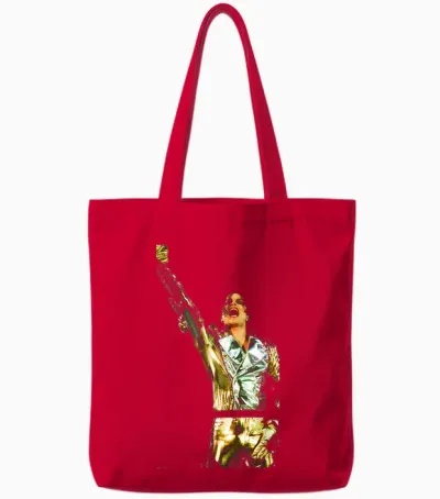80er Jahre Pop Superstar Icon Live History World Tour Prague 1996 Tote Bags - Red