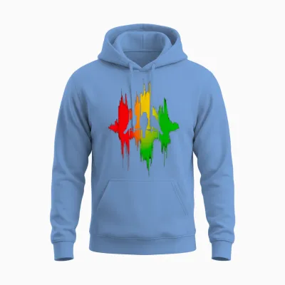 Rasta Reggae Music Vibes Good Rastafari Pride Jamaika Jah Unisex Hoodie - Carolina Blue
