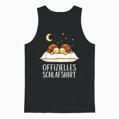 Official Sleep Shirt Turtle Tortoise T-Shirt, Black Unisex Tank Top - Black