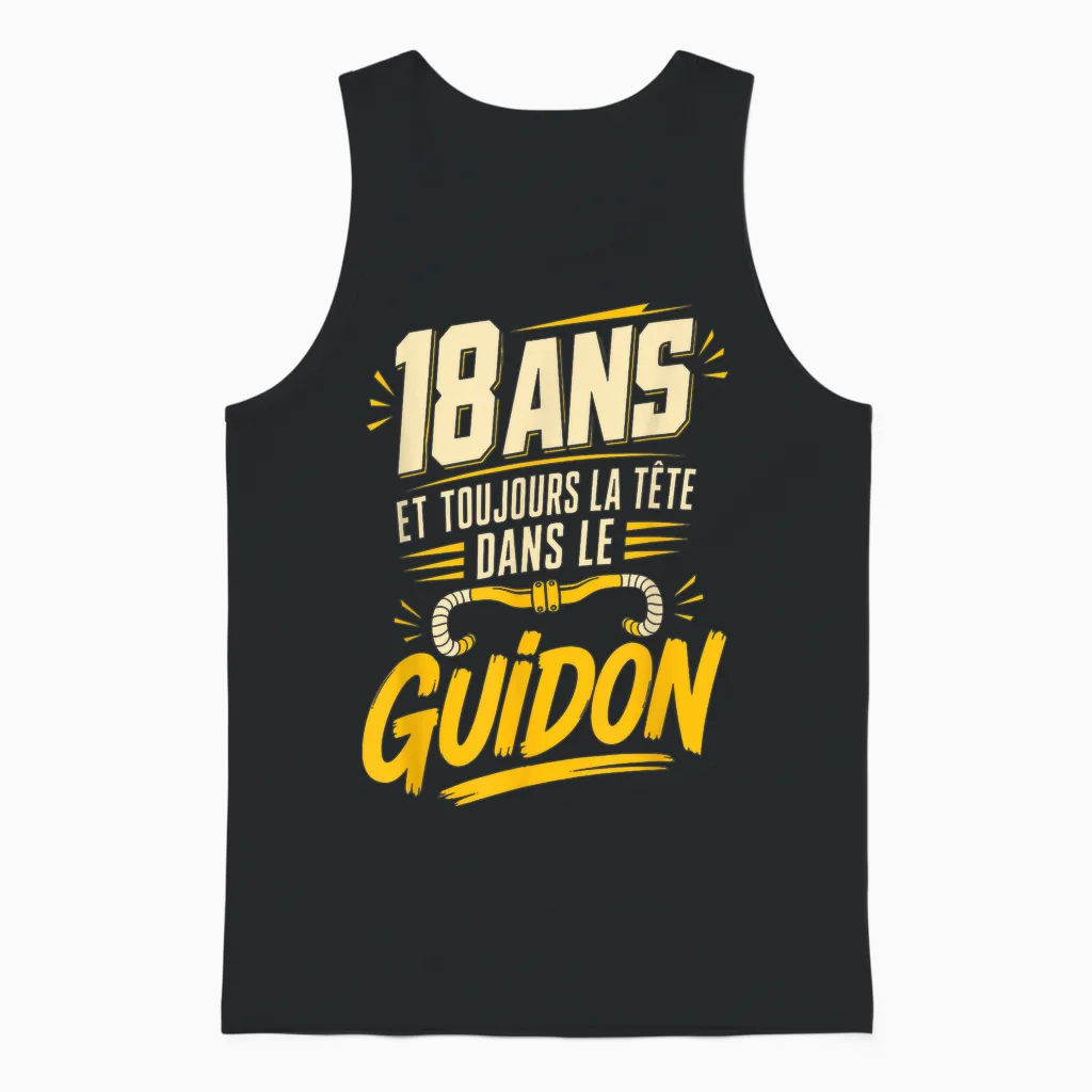 18 Ans Vélo Homme Humour Cycliste Cadeau Anniversaire Unisex Tank Top in Black