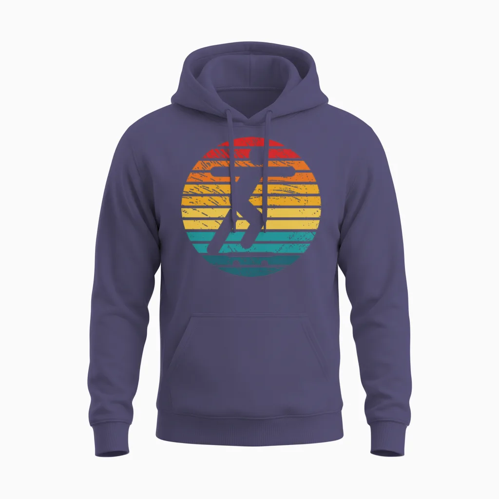 Retro Skateboard Unisex Hoodie in Heather Sport Dark Navy