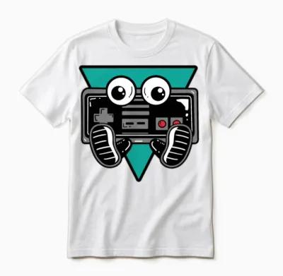Gaming Controller Nerdy Unisex T-Shirt - White
