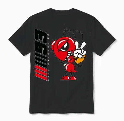 Marc Marquez 93 Ant Logo Unisex T-Shirt in Black