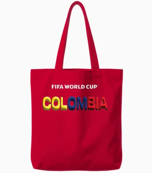 Fifa World Cup26 Colombia Bubble Color Tote Bags - Red