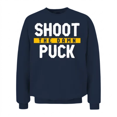 Shoot the Damn Puck Unisex Sweatshirt - Navy