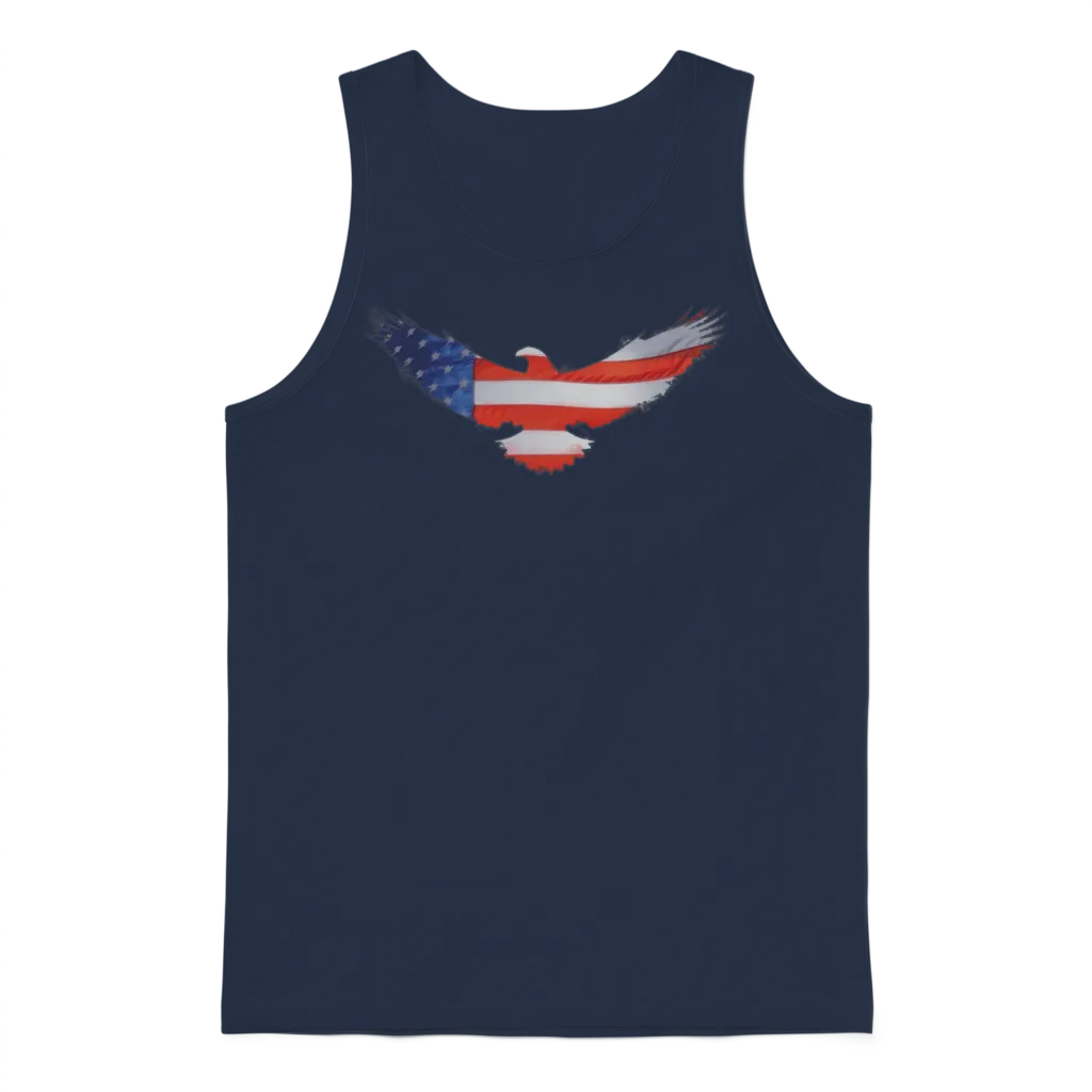 American Flag Eagle โ Wildlife Gift Unisex Tank Top - Navy