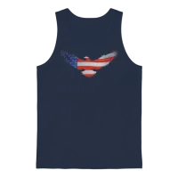 American Flag Eagle — Wildlife Gift Unisex Tank Top - Navy – 1