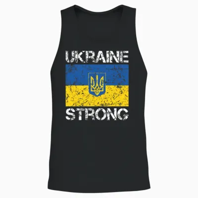 Ukraine Strong Unisex Tank Top - Black