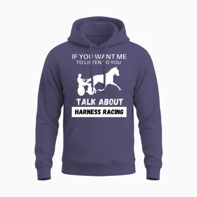 Talk About Harness Racing Unisex Hoodie - Heather Sport Dark Navy