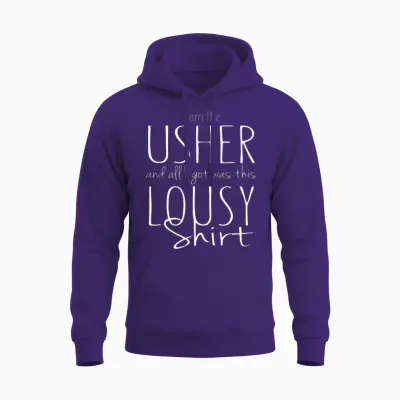 Funny Usher Wedding Shower Bridal Party Lousy Unisex Hoodie - Purple