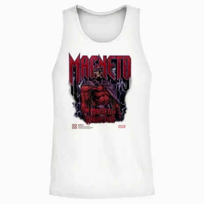 Marvel X-Men Magneto T-Shirt, Black, S Unisex Tank Top - White