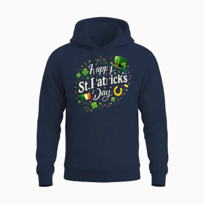 Happy Saint Patrick's Day Celebration Irish St Patrick's Day Unisex Hoodie - Navy