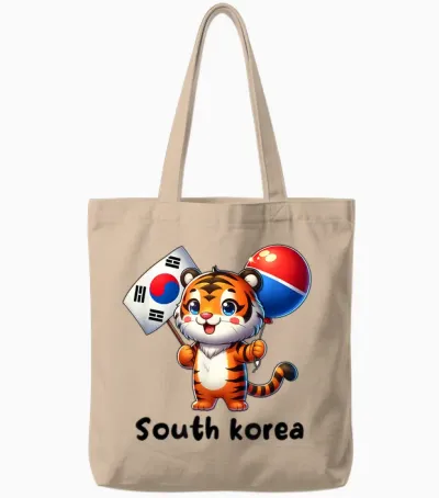 Südkorea T-Shirt Korea Flagge Für Männer/frauen/jugendliche/kinder Tote Bags - Natural