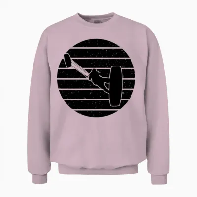 Kitesurfing Retro Sunset Unisex Sweatshirt - Light Pink