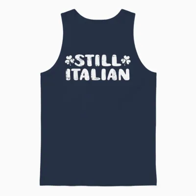 Still Italian St Patricks Day Saint Pattys Women Men Unisex Tank Top - Navy