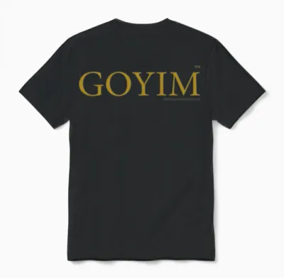 Goyim, Gold Unisex T-Shirt - Black