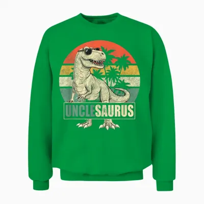Unclesaurus T-Rex Onkel - Dinosaurier-Familie Unisex Sweatshirt - Irish Green