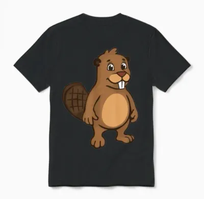 Funny Beaver Unisex T-Shirt - Black