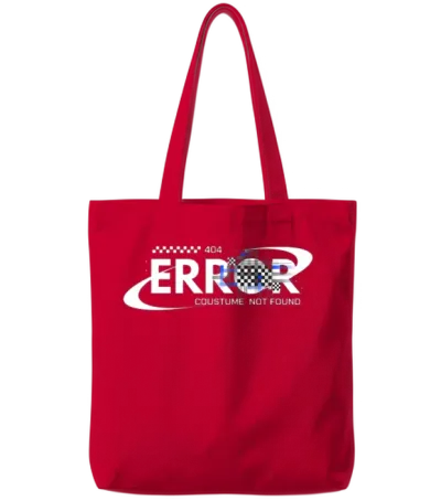 404 Costume Not Found Tote Bags - Red