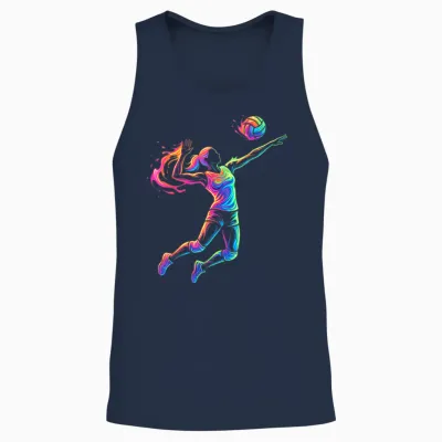 Joueur De Volleyball Femme Enfant Et Fille Unisex Tank Top - Navy