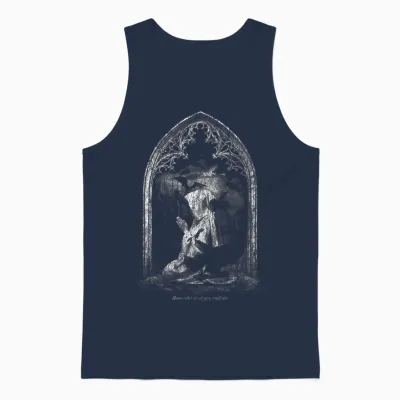 Prayer Polyphy Unisex Tank Top - Navy
