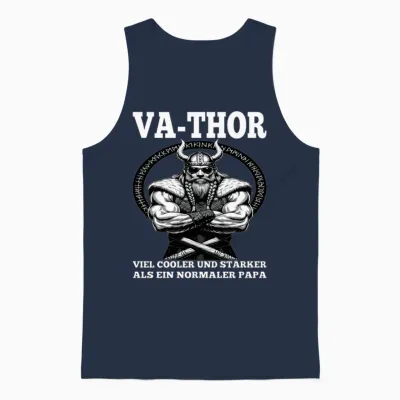 Viking Warrior Man Odin Thor Norman Walhalla Unisex Tank Top - Navy