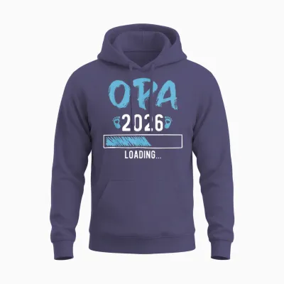 Herren Ich Werde Opa 2026 Loading Grandpa 2026 Unisex Hoodie - Heather Sport Dark Navy
