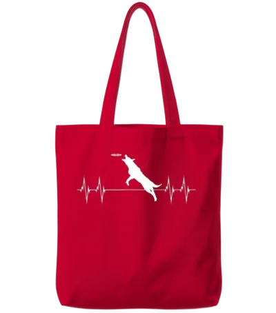 Dog Training Dog Trainer Dog Heart Line Gift Tote Bags - Red