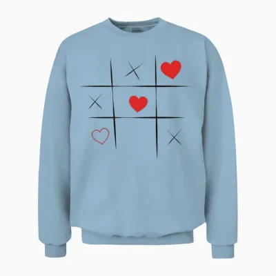 Bestseller Heart Game Unisex Sweatshirt - Light Blue