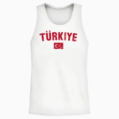 Türkiye Türkei Flagge | Damen Herren Kinder Türkei Unisex Tank Top - White